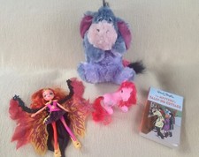 DISNEY WINNIE THE POOH PLUSH EEYORE HANDBAG & MLP, DOLL & BOOK BUNDLE