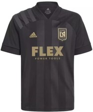 NWT adidas Authentic LAFC Los Angeles Soccer Youth Home Jersey MEDIUM 11Y-12Y