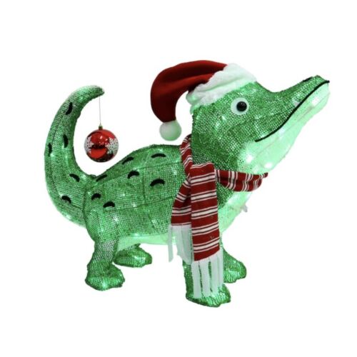 Holiday Living Twinkling Crocodile 22" Christmas Decoration Indoor Outdoor Yard