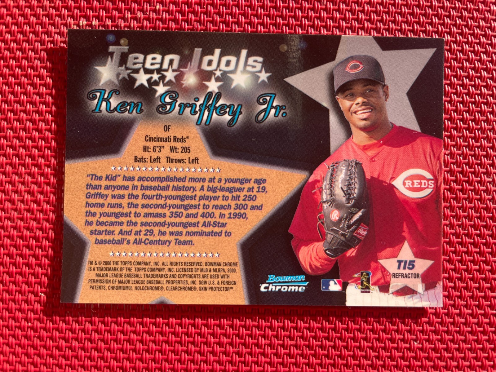 2000 Bowman Chrome Teen Idols Refractor T15 Ken Griffey Jr EBay 2000-bowman-chrome-teen-idols-refractor-t15-ken-griffey-jr-ebay