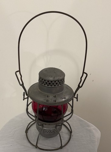 Vintage Orginal 19th Century Adlake Keep Lantern Red Globe - Picture 2 of 10