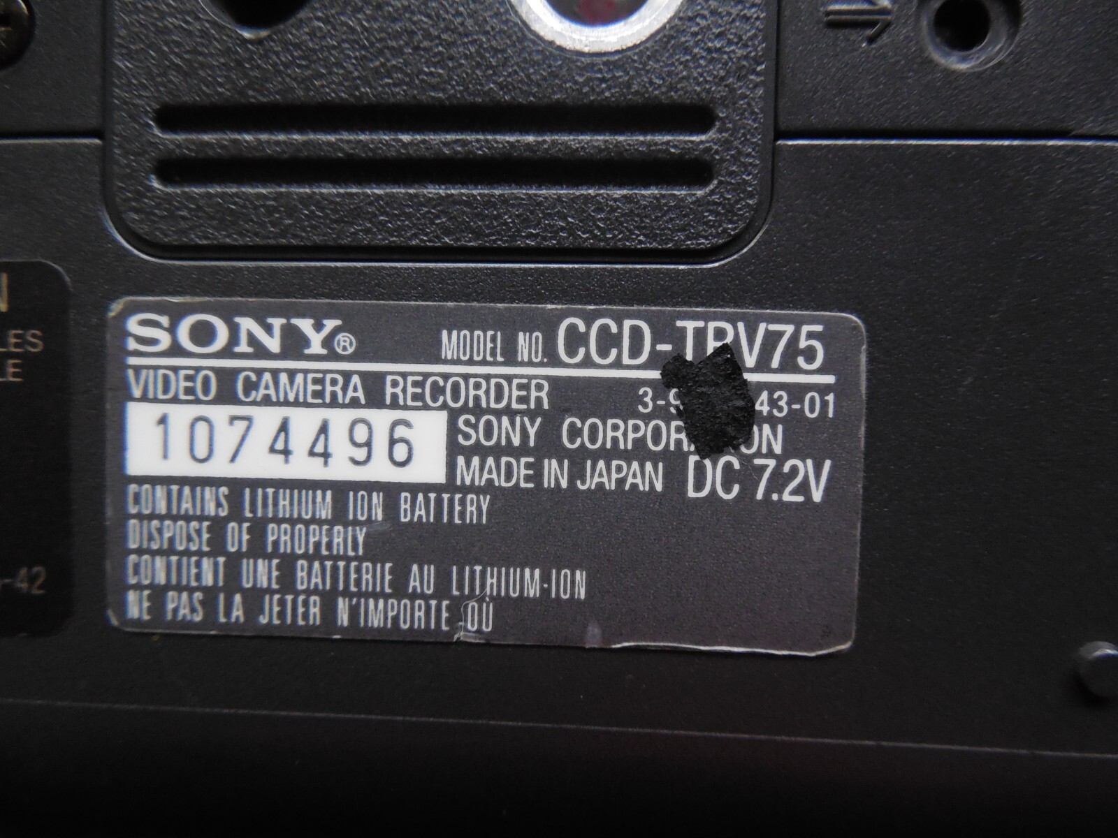 REFURBISHED Sony Handycam CCD-TRV75 8mm Hi-8 Camcorder with 90-Day Warranty
