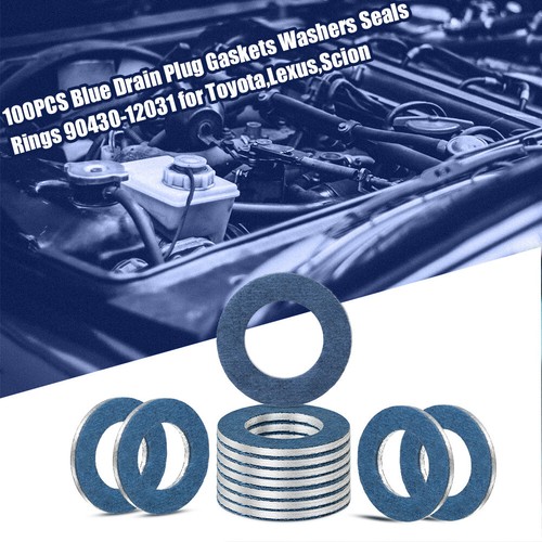 100X Oil Drain Sump Plug Washers Gasket Hole 9043012018 For Toyota Lexus Scion - Picture 9 of 14