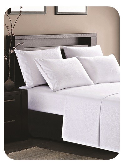 Platinum Hotel Quality Embossed King Size Soft Sheet Set w/ 4 Pillow Cases White