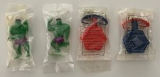 4 UK Cereal Toys:Kelloggs Spiderman Water Squirter  & Nestle Hulk Desktop Buddy