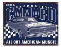 Camaro Schild 30 X 40 Groß Chevrolet Muscle Car Vintage Us-Car Poster *648