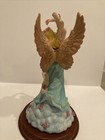 Angel with Angel Child 9” Figure Pink Roses Angelic Figure Angel Wings — photo 5