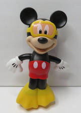 Disney Mickey Mouse Hap-P-Kid Wind Up Swimming Bath Toy 6.5  Goggles Flippers