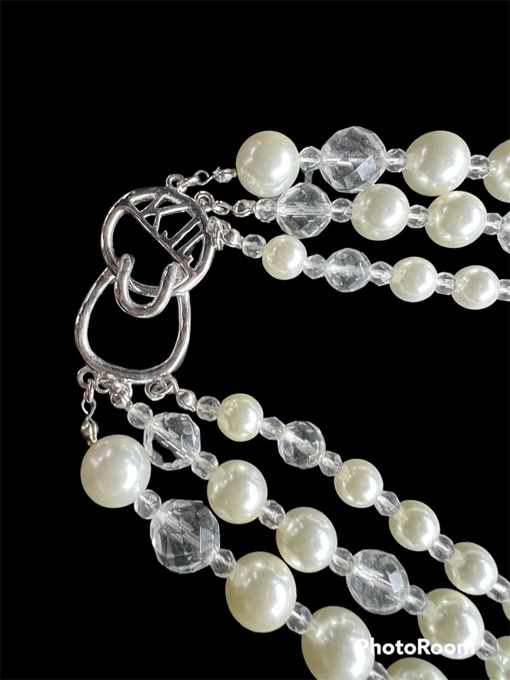 Collar triple hilo KJL Kenneth Jay Lane Ice Queen Foto 3 de 4