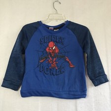 Marvel Spiderman child Sz 6 spider power Blue sweatshirt