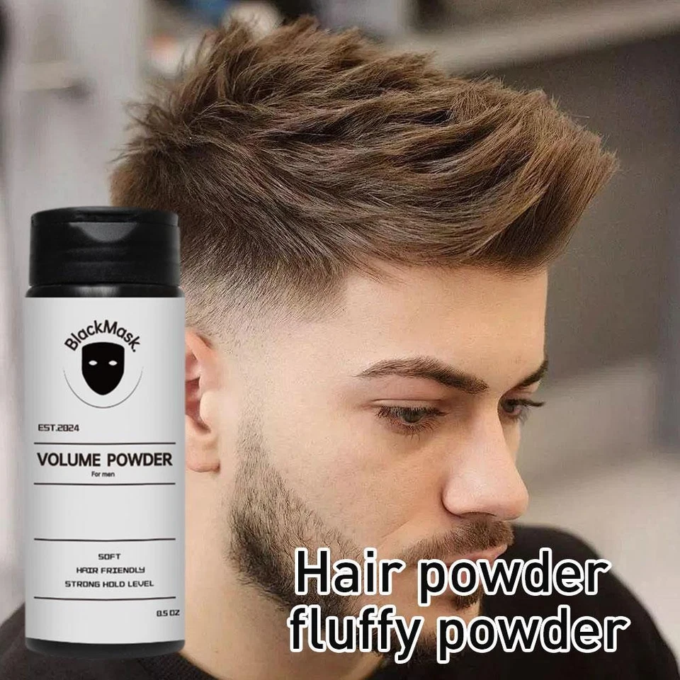 *BlackMask Products Haarstylingpulver, natürliches Volumenpulver erhöht Textur