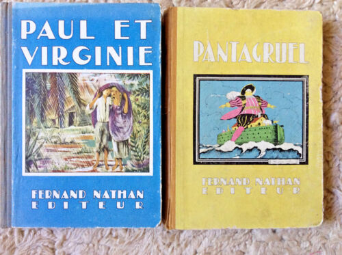 Fernand Nathan * Pantagruel + Paul et Virginie * Lot de 2 * Années 40 - Photo 1 sur 3