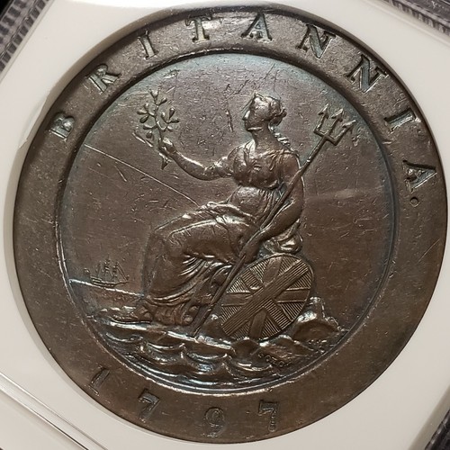 1797 SOHO Great Britain 2 Pence - Nice Chocolate Brown - NGC AU Dets - SKU-F3025 - Picture 6 of 6