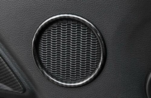 Carbon Fiber Inner Door Speaker Frame Cover Trim For Ford Mustang 2015-2021 2PCS - Picture 5 of 6