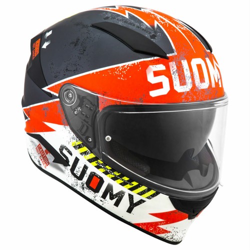 Casco integrale moto fibra Suomy Speedstar Propeller mat antracite red  rosso | eBay