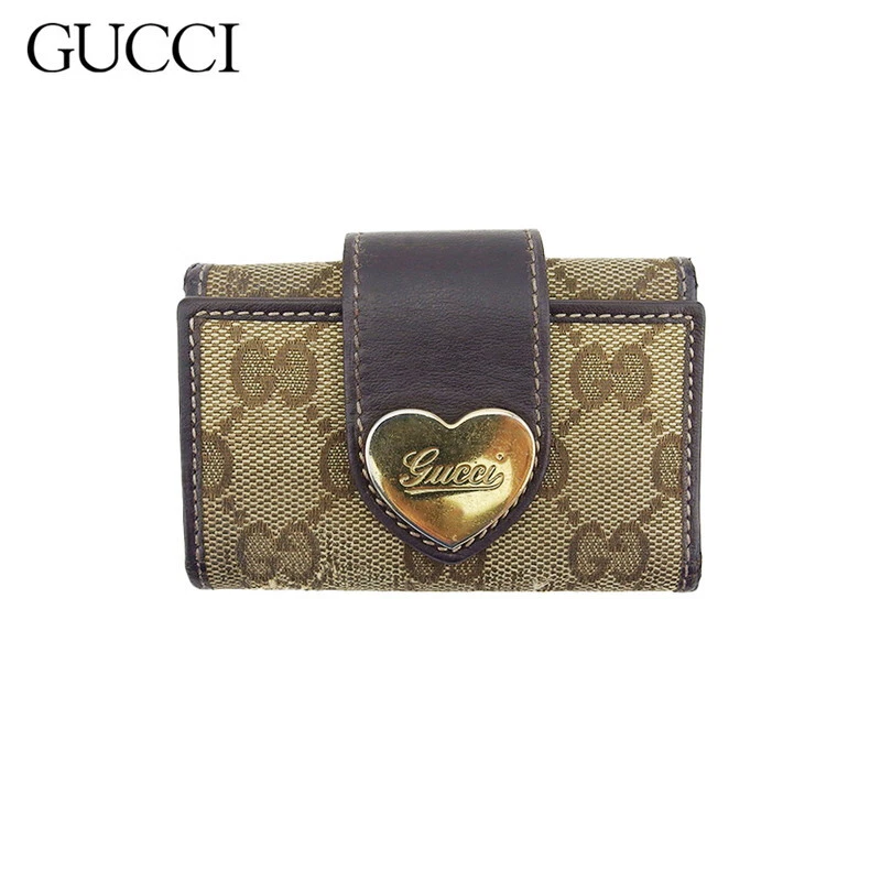 Étui à clés GUCCI GG toile beige toile x cuir authentique occasion D2581