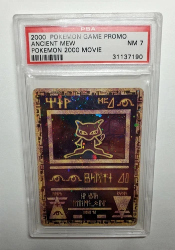 Pokemon PSA 7 NM Ancient Mew 2000 Movie Promo Holo English WOTC Card *SWIRL*
