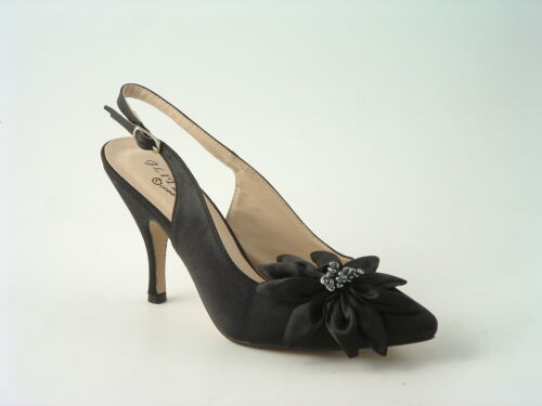 Ladies Bridal Satin Occasion Shoes Stiletto Kitten Heel Sizes-Handbags Available - Picture 1 of 24