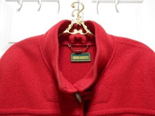 Geiger [austria] 100% Boiled Red Wool Midi Coat Sz 38/m