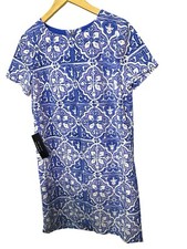 NEW The Limited Sheath Dress Purple Blue White Short Sleeve NWT Size MP