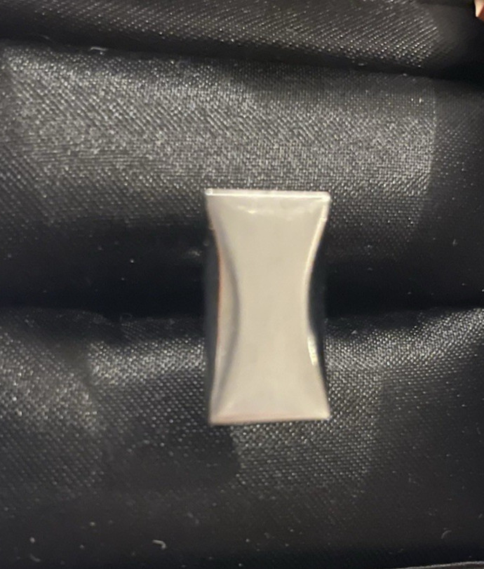 Silver Rectangular Bar Matt & Polished Effect Cuf… - image 4