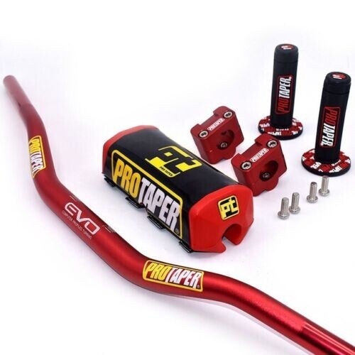NEW ProTaper Handlebars Dirt Bike Fat Bars 1 1/8'' Pad Grips Motorcycle