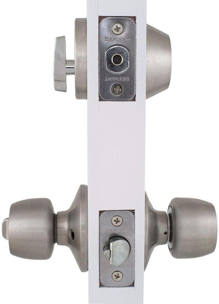 Defiant Brandywine Stainless Steel COMBO Pack - 2 DOOR KNOBS WITH