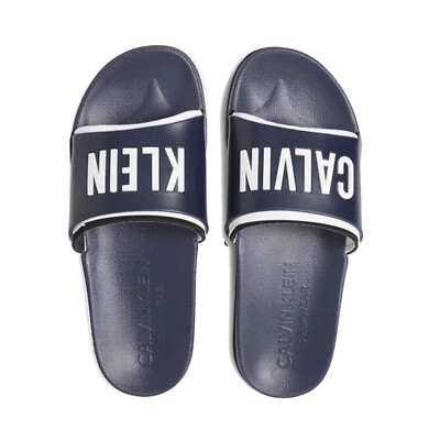Mens Calvin Klein Swimwear Pool Slides Sliders Flip Flops Slip On - Main Image