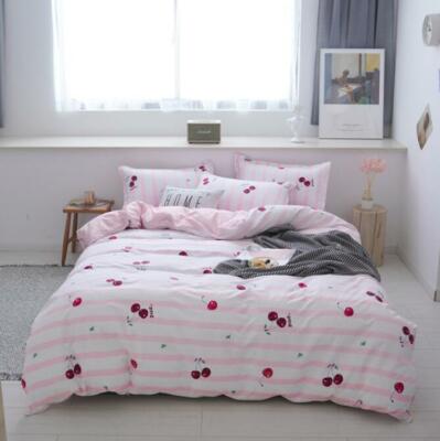 3D Obstkirschen NAM93832 Bett Kissenbezüge Decke Bettdecke Abdeckung Set Fay