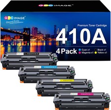 GPC Image 4 Pack  Compatible Cartridges Replacement for HP CF410A 410X CF410X