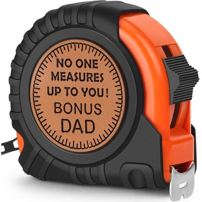 Step Dad Gifts Birthday Bonus Leather Engraved 25 FT Tape Measure Tools
