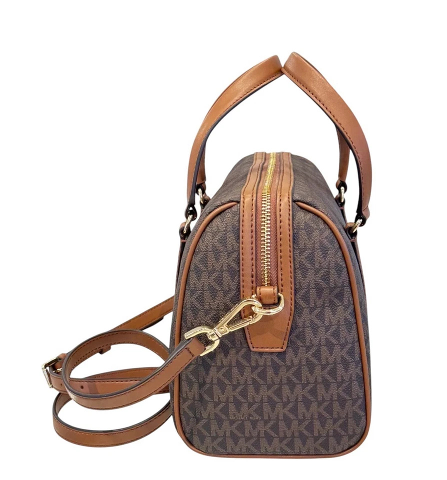 Bolso Bandolera Michael Kors Jet Set Viaje MD Bolso de Lona Hombro MK Marrón Foto 4 de 4