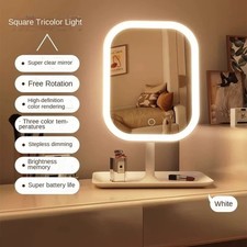 Rechargeable Led Makeup Mirror Touch Control Vanity Mirror With Dimmable Light