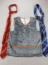 Harry Potter Children's Grey Sleeveless Sweater Vest with Gryffindor Stripe