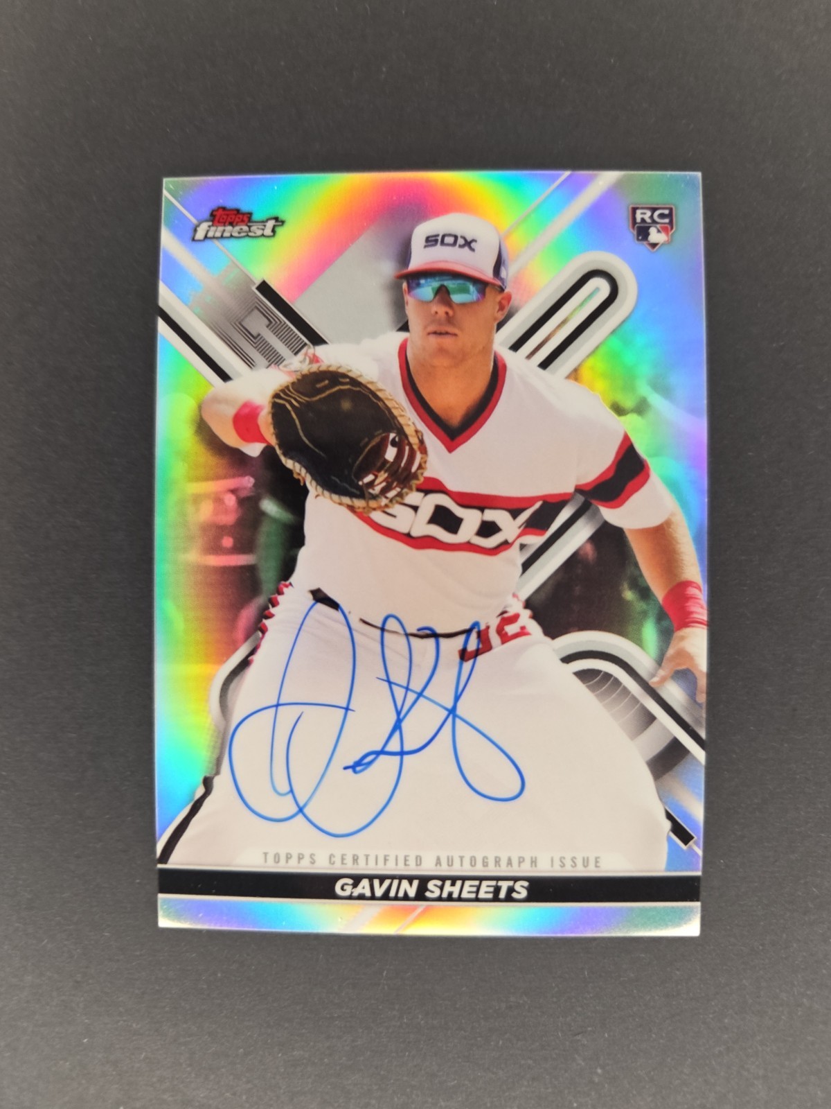 Gavin Sheets | 2022 Topps Finest Baseball | FA-GS White Sox RC AUTO REFRACTOR