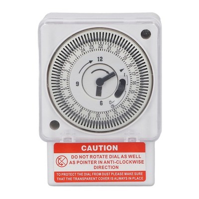 Mechanical Time Switch 24 Hour Cycle 15 Minute Interval Clock Type Accurate Indu