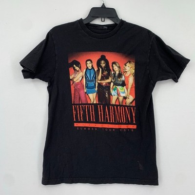 Fifth Harmony Reflection Tour 2015 T-Shirt Womens Medium Black Concert Band Tee