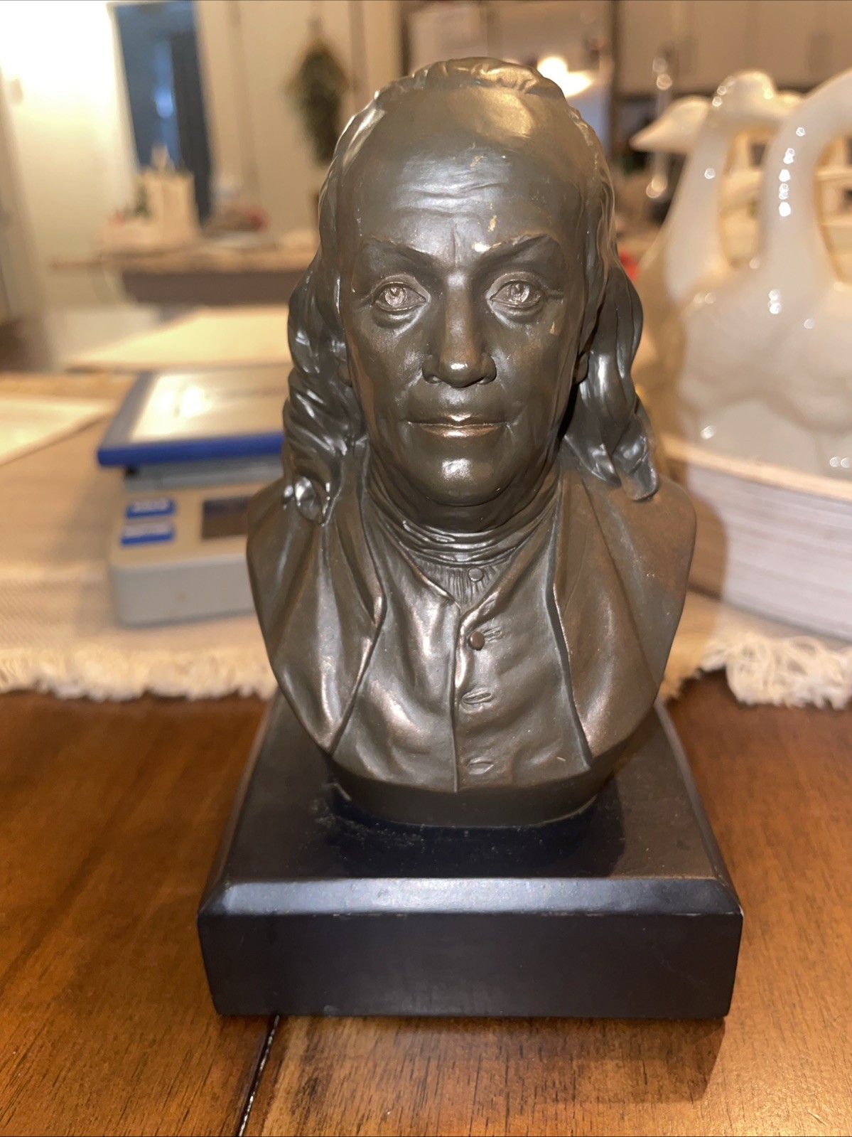 Benjamin Franklin 6'' Polystone Bronze-Finished Bust Replica 2005 DMA