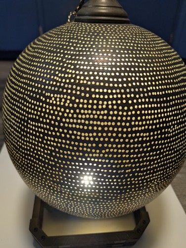 Moroccan Brass Pendant Globe