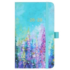 2026-2029 Pocket Planner/Calendar - 3 Year Monthly 6.3" x 3.8", pale blue