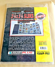 Clear File 2 1/4 x 2 1/4 Slides Refill Pages 120 Film Slides Archival