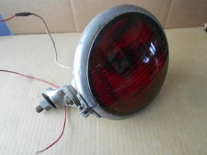 K-D 867 Lamp with Red Glass Lens 6” Diameter for Parts or Core to Restore