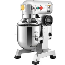 Uimoso Commercial 30Qt Dough Food Mixer 3 Speed Gear Driven Bakery 1100W w/Timer