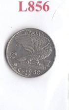 L856 Moneta Coin ITALIA Regno d'Italia 50 Centesimi Impero 1941 XIX