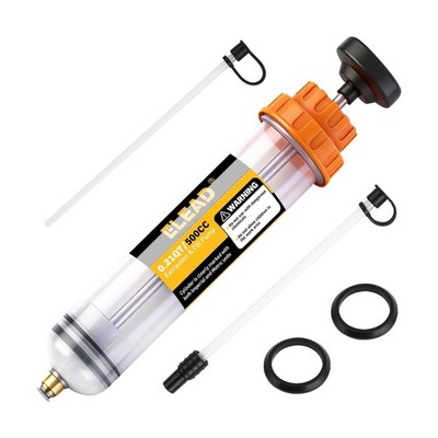 ELEAD 500cc Oil Fluid Extractor Pump, Multi-Purpose Oil Syringe, Fluid Syring...