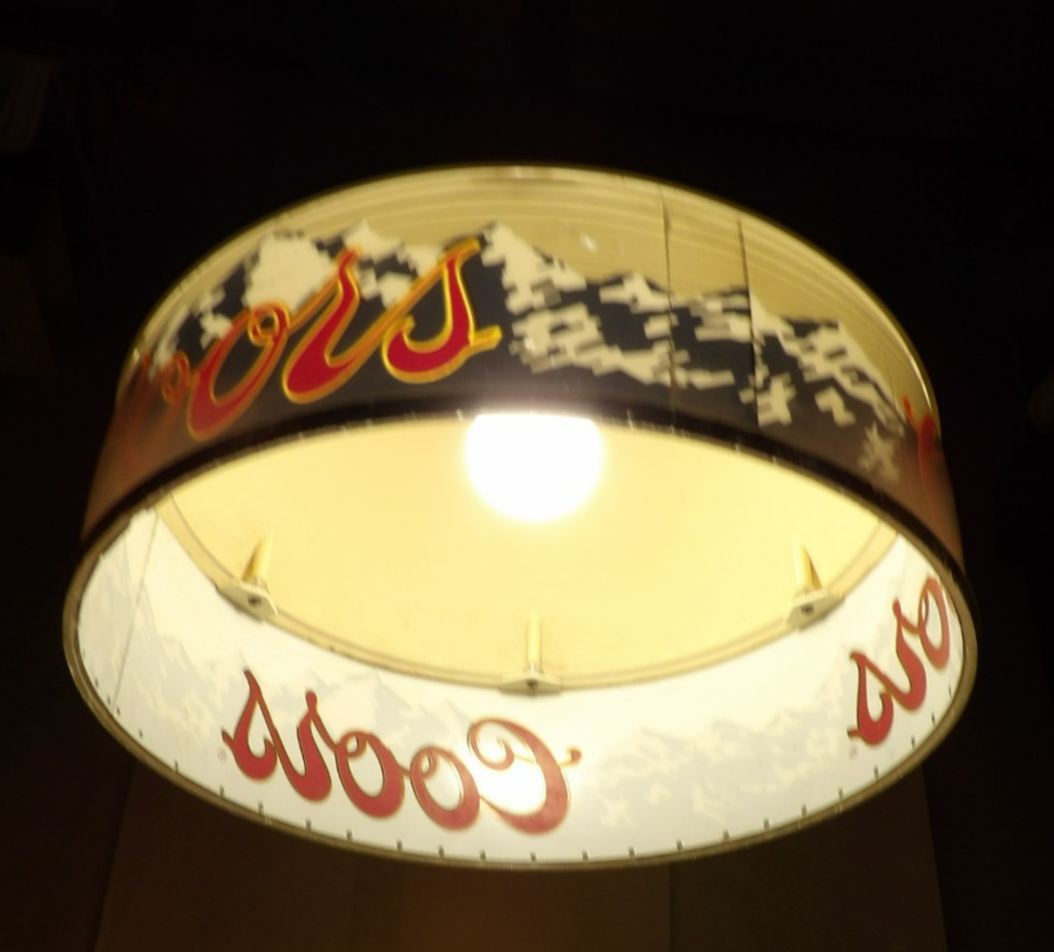 Coors LIGHT ビンテージ ウォールランプ Vintage 1980 Coors Beer Hanging Lamp Light Sign KCS Industries | eBay