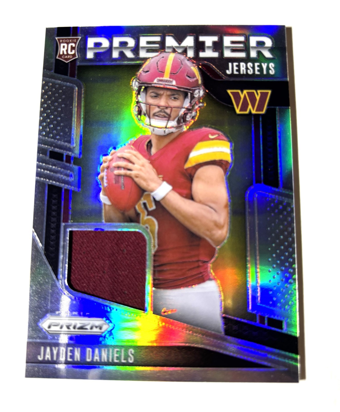 2024 Panini Prizm - Premier Jerseys Jayden Daniels #PJ-JDS (MEM, RC) Silver
