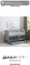 Wooden Baby Cot Bed & Drawer  & Mattress (Orlando with Drawer)