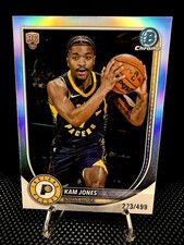 2025-26 Bowman Chrome Kam Jones RC #BCV-39 Refractor /499 Pacers