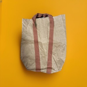 Trader Joe's Washable Paper Tote Bag Brown Reusable Grocery Shopping Tote